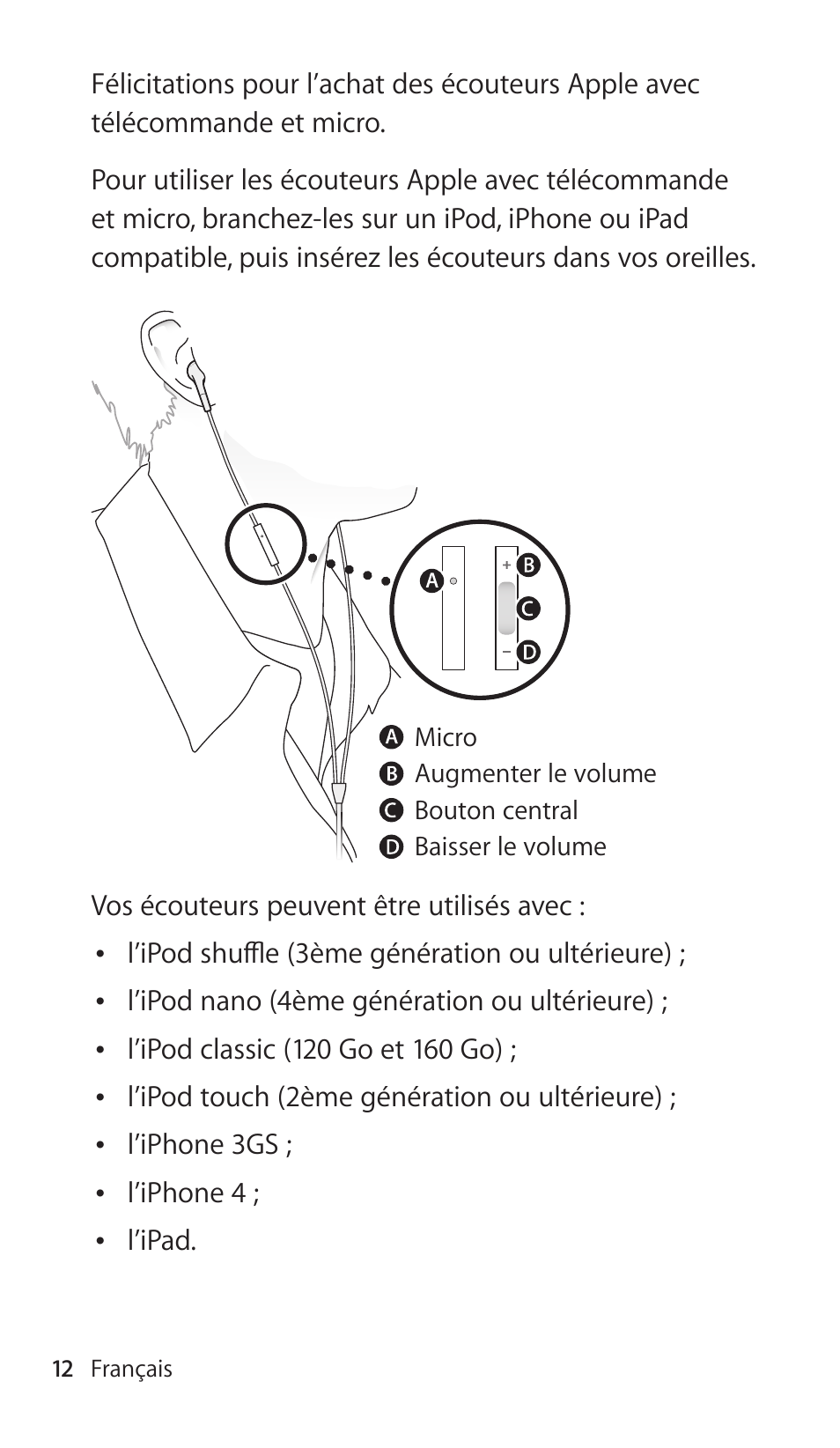 Apple Earphones with Remote and Mic User Manual | Page 12 / 36