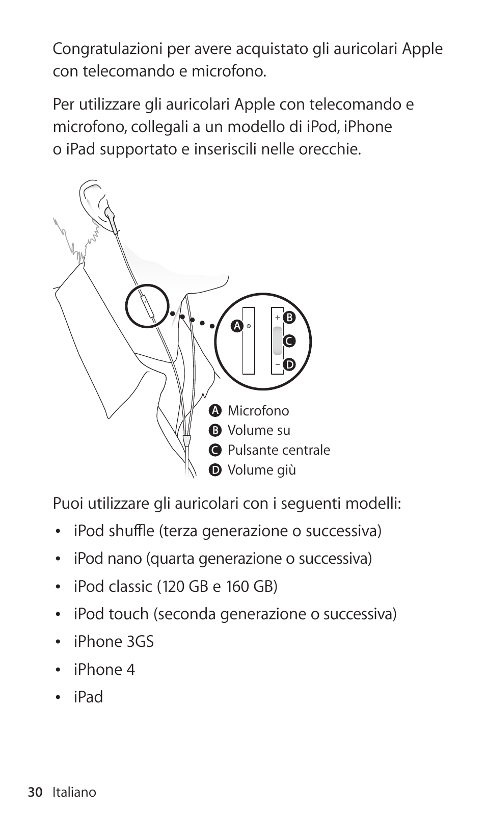 Apple Earphones with Remote and Mic User Manual | Page 30 / 36