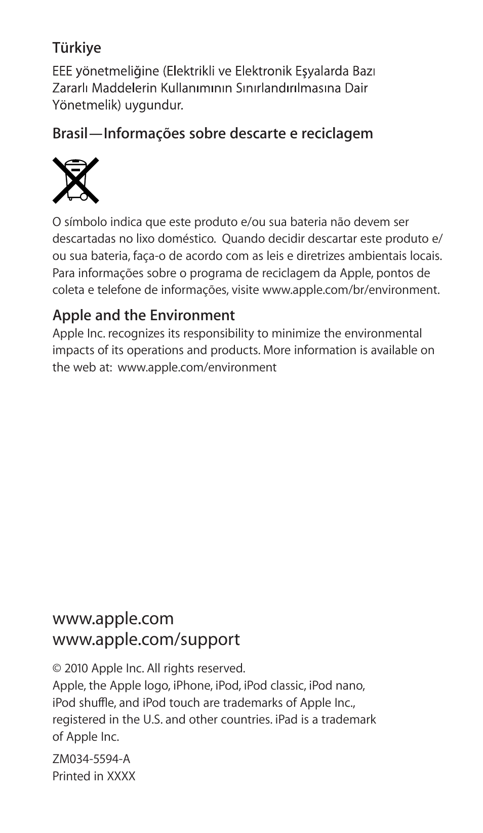 Apple Earphones with Remote and Mic User Manual | Page 36 / 36