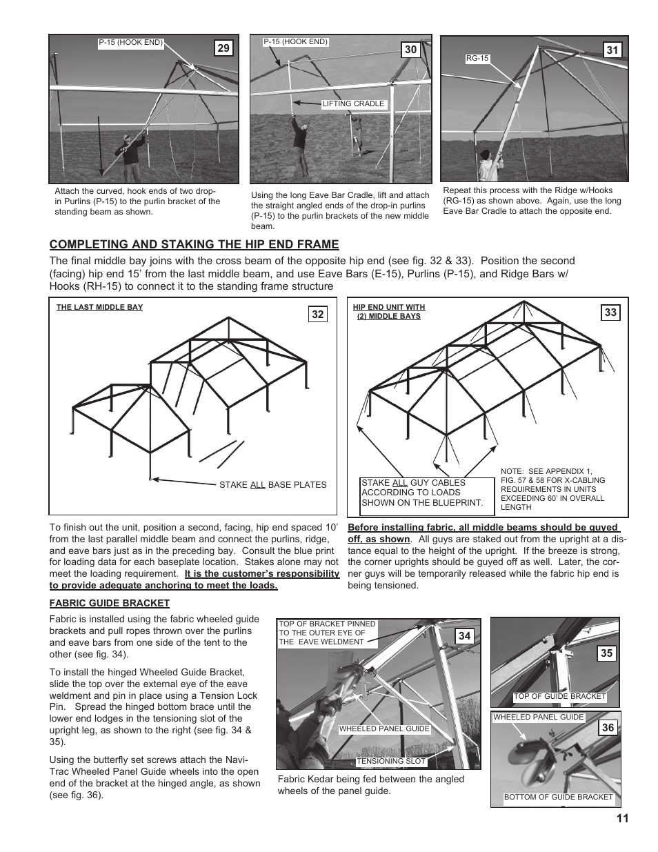 Completing and staking the hip end frame | Anchor NAVI-TRAC LITE 30 WIDE User Manual | Page 11 / 20