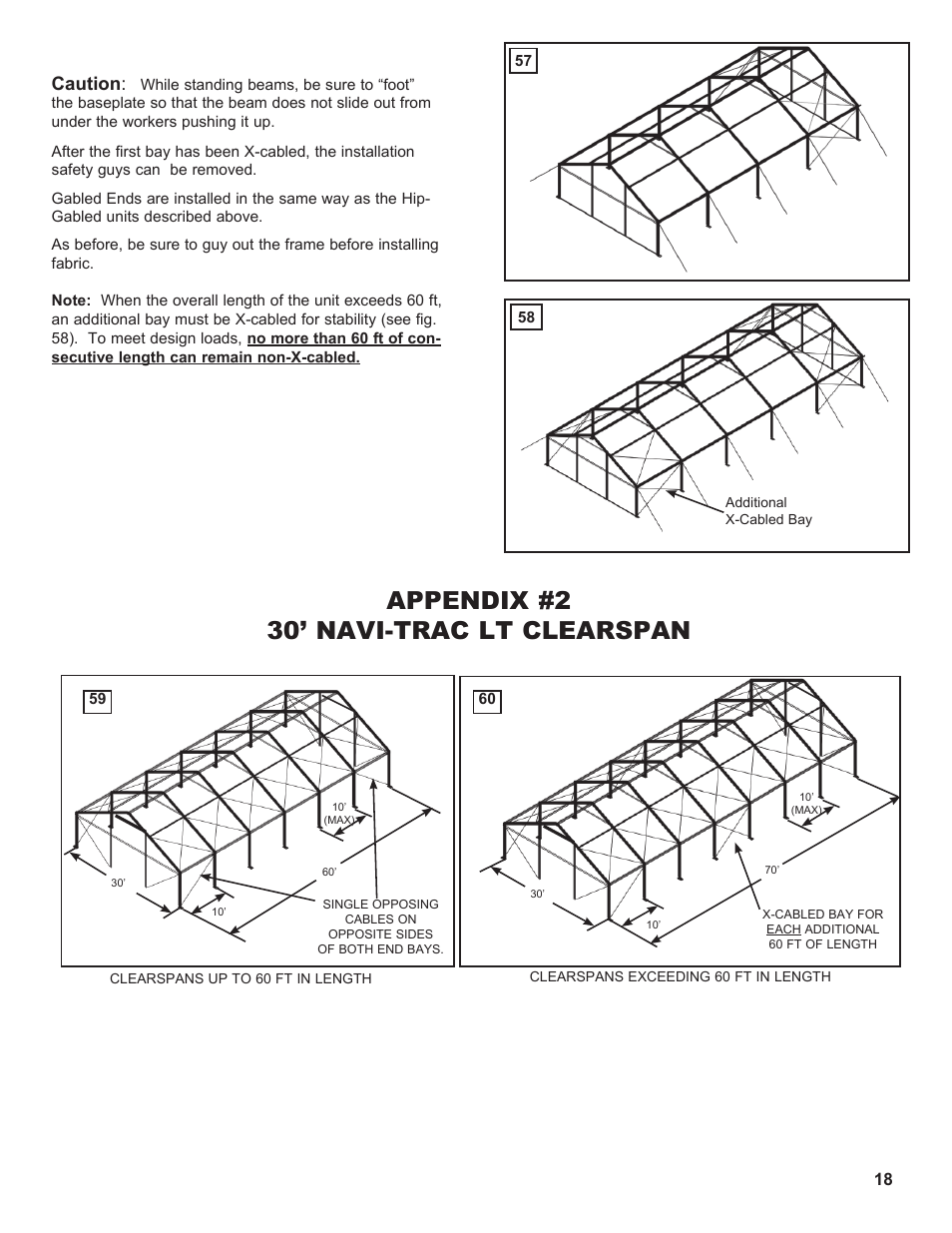 Appendix #2 30’ navi-trac lt clearspan, Caution | Anchor NAVI-TRAC LITE 30 WIDE User Manual | Page 18 / 20