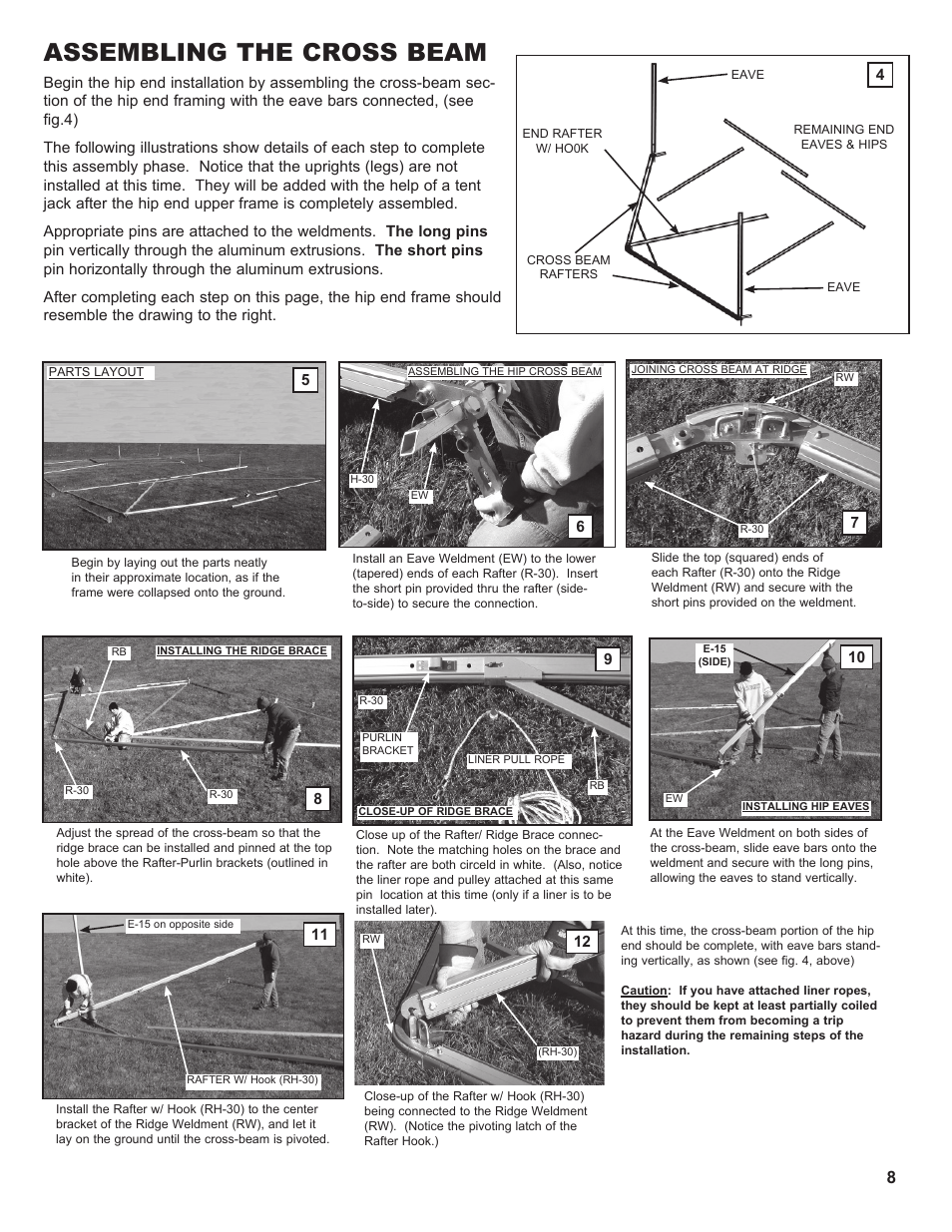 Assembling the cross beam | Anchor NAVI-TRAC LITE 30 WIDE User Manual | Page 8 / 20