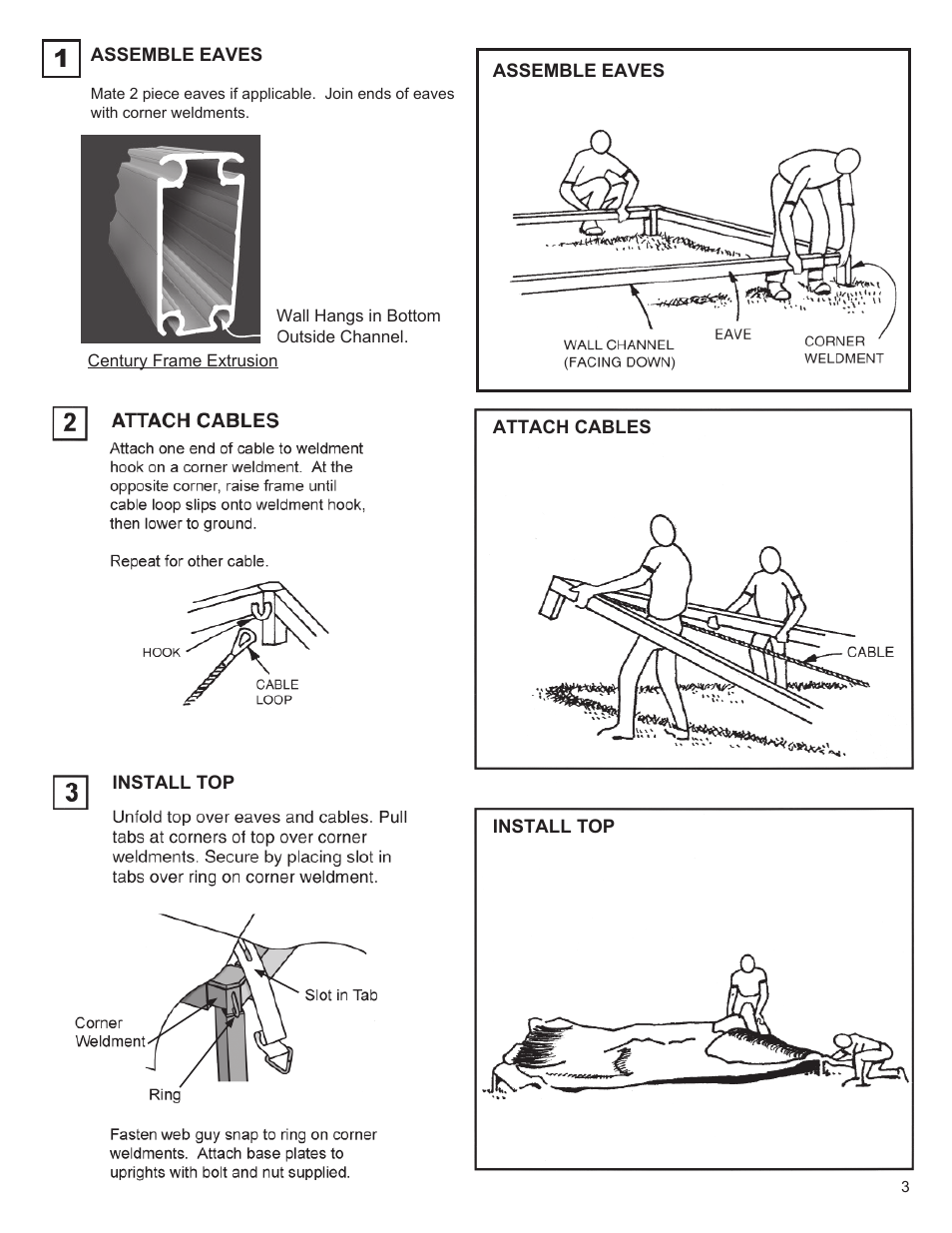 Anchor CENTURY FRAME TENTS 10X10, 15X15, 5M AND 20X20 User Manual | Page 3 / 8