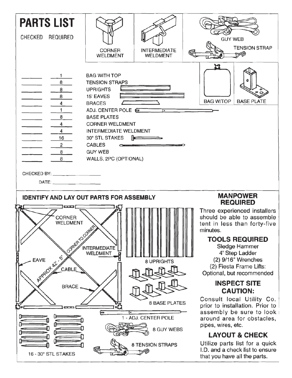 Anchor CENTURY FRAME TENTS 30X30 WITH OPTIONAL WALLS User Manual | Page 2 / 8