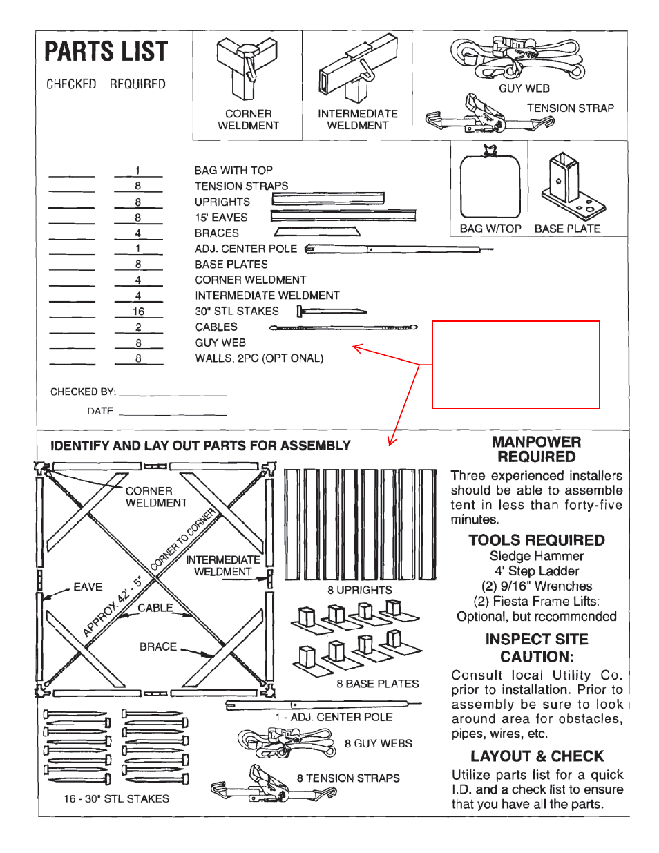 Anchor CENTURY FRAME TENTS 20X30 WITH OPTIONAL WALLS User Manual | Page 3 / 9