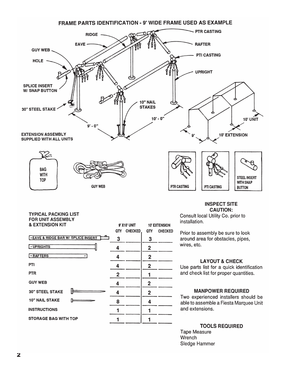 Anchor FIESTA MARQUEE User Manual | Page 2 / 5