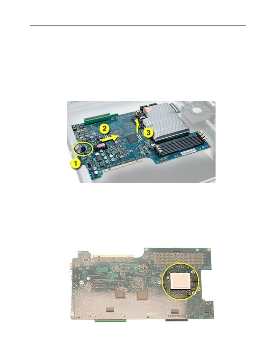 Installing the replacement logic board | Apple Xserve (Logic Board with Processor/Heatsink Replacement) User Manual | Page 9 / 13