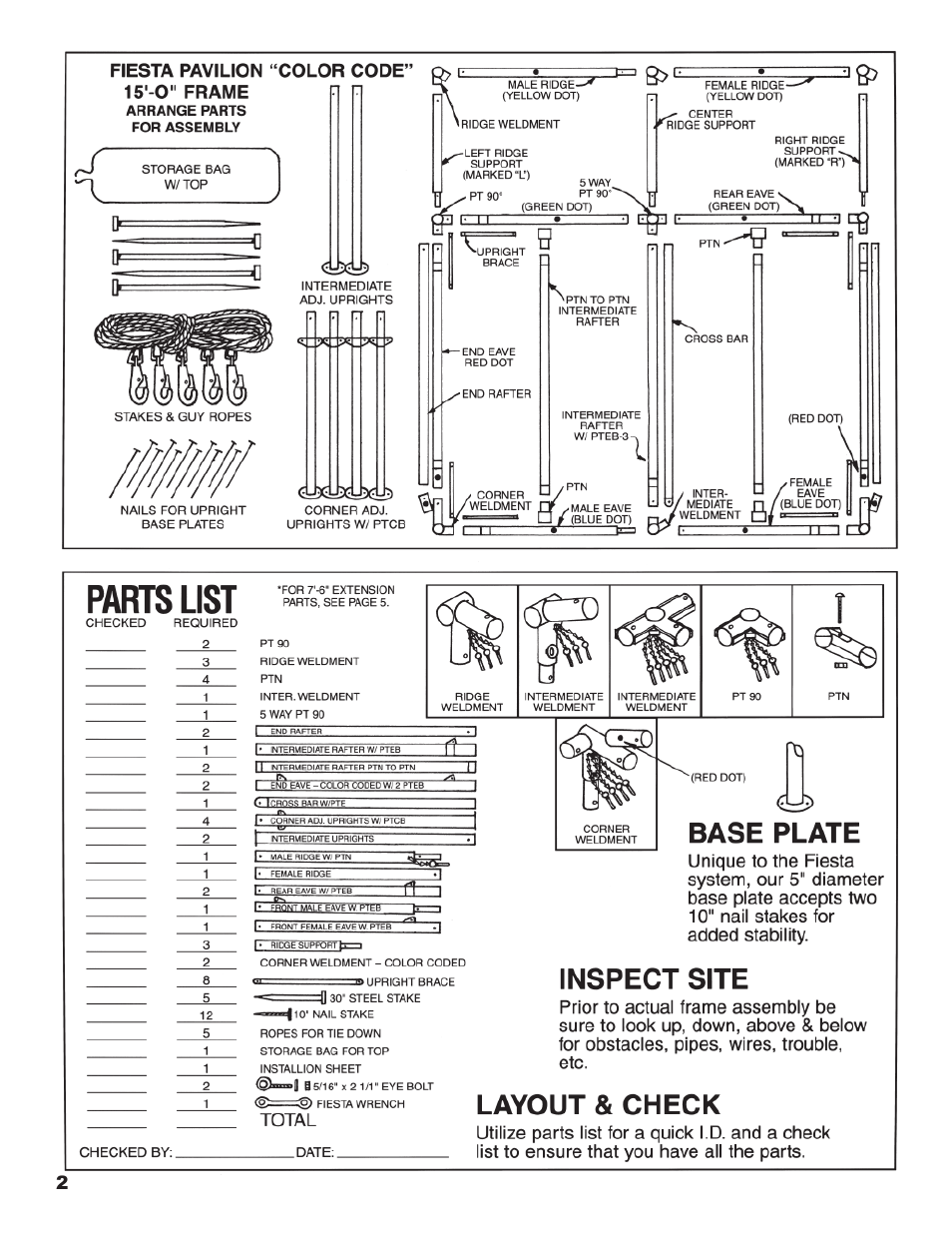 Anchor FIESTA PAVILION 10, 12 & 14 WIDE X 15 LENGTH User Manual | Page 2 / 8