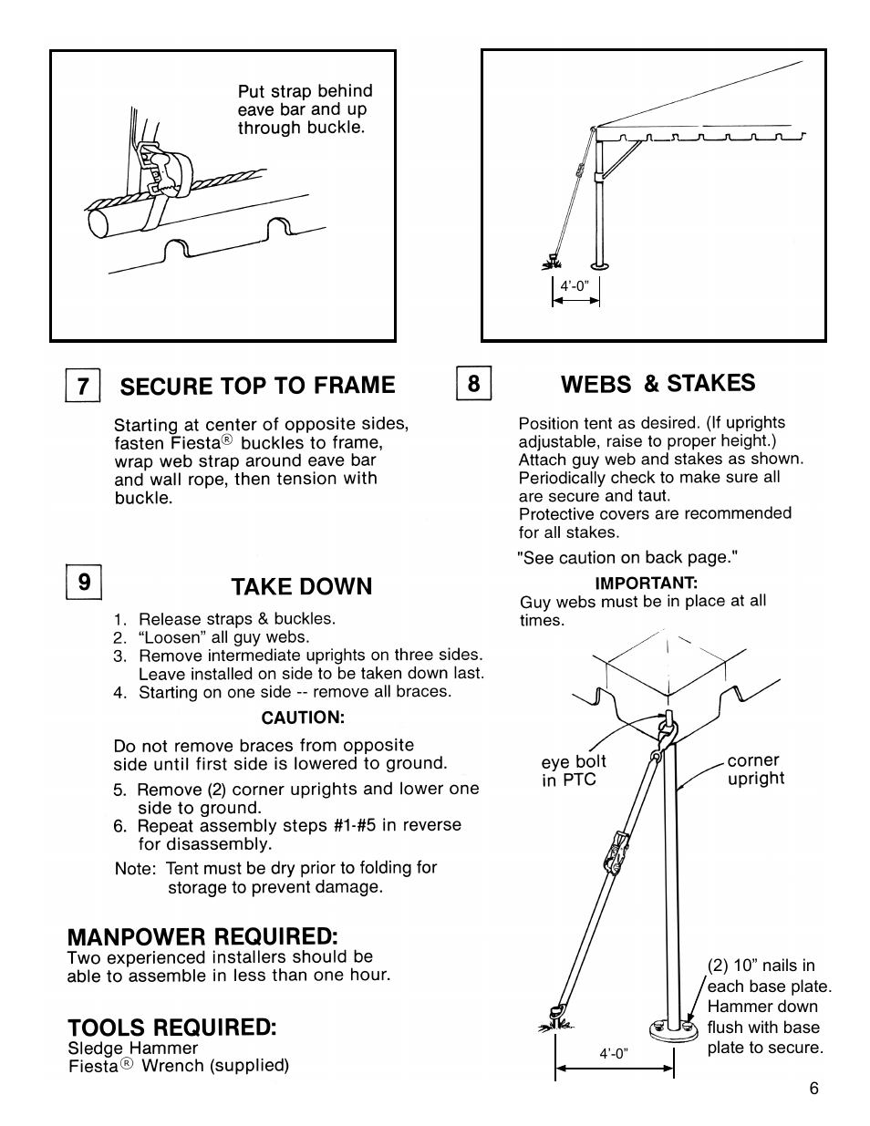 Anchor FIESTA FRAME TENT 18-22 User Manual | Page 6 / 10