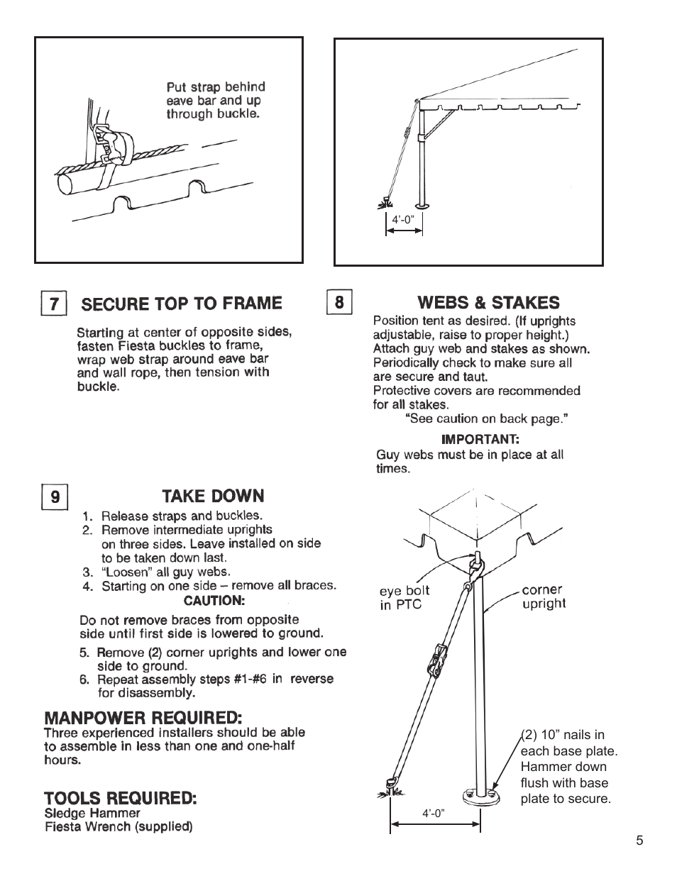 Anchor FIESTA FRAME TENT 24-30 User Manual | Page 5 / 8