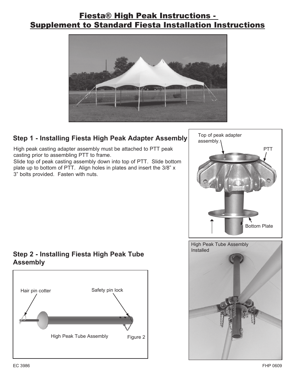 Anchor FIESTA FRAME TENT HIGH PEAK User Manual | 4 pages