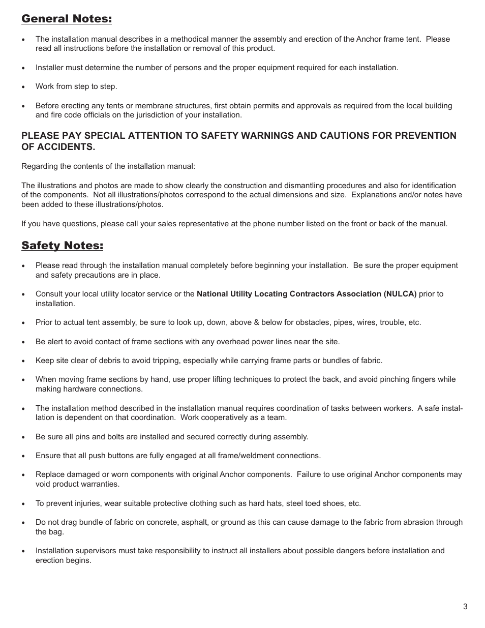Anchor F3 FRAME TENT User Manual | Page 3 / 12