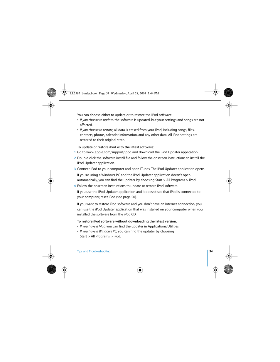 Apple iPod User Manual | Page 54 / 64