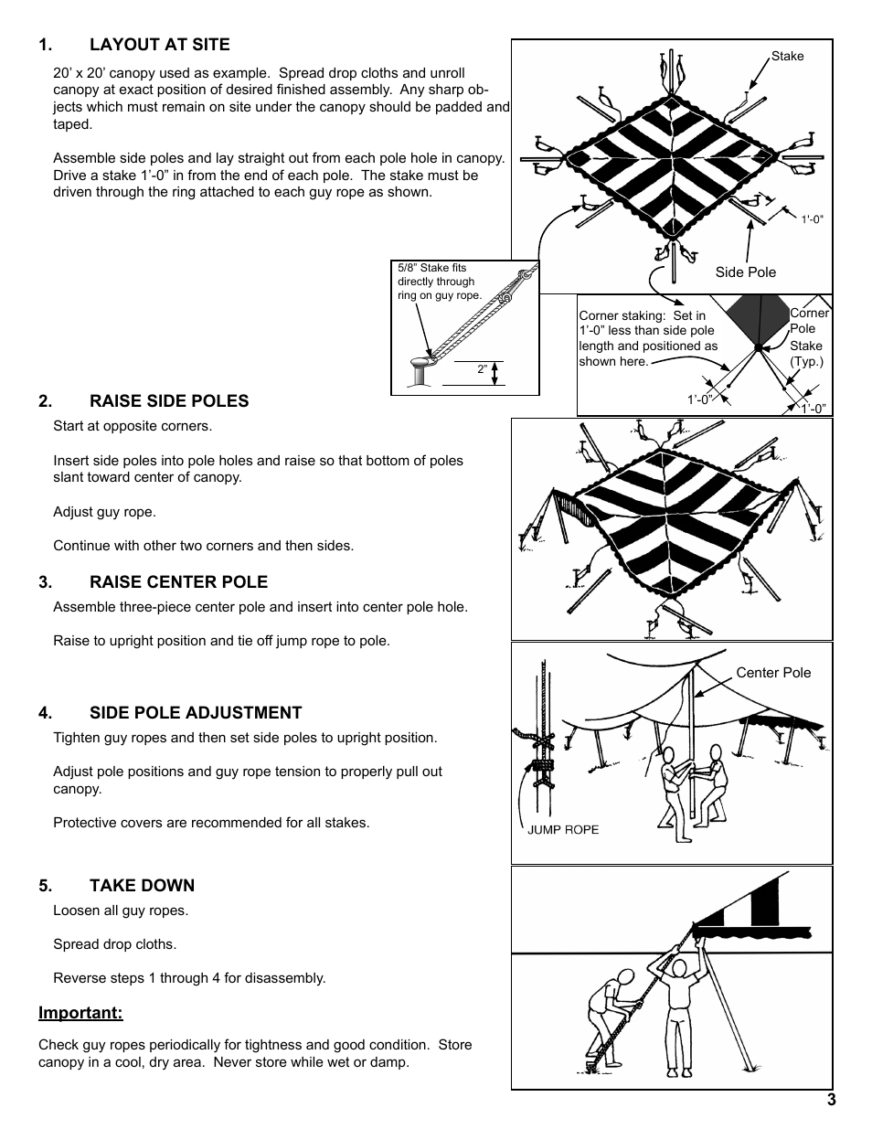Anchor ALL PURPOSE CANOPY TENT 10-20 User Manual | Page 3 / 4