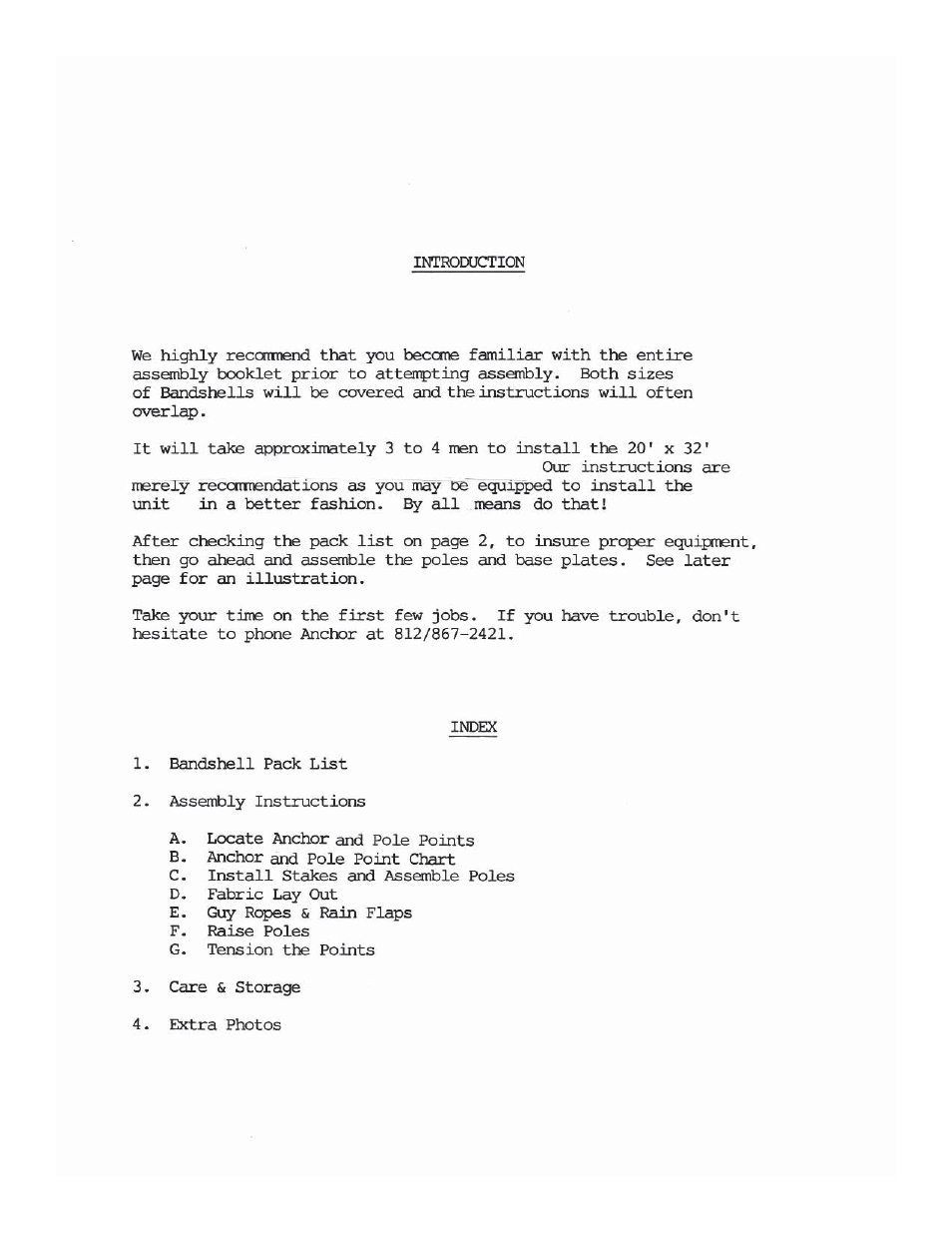 Anchor BANDSHELLS 20X32 User Manual | Page 2 / 13