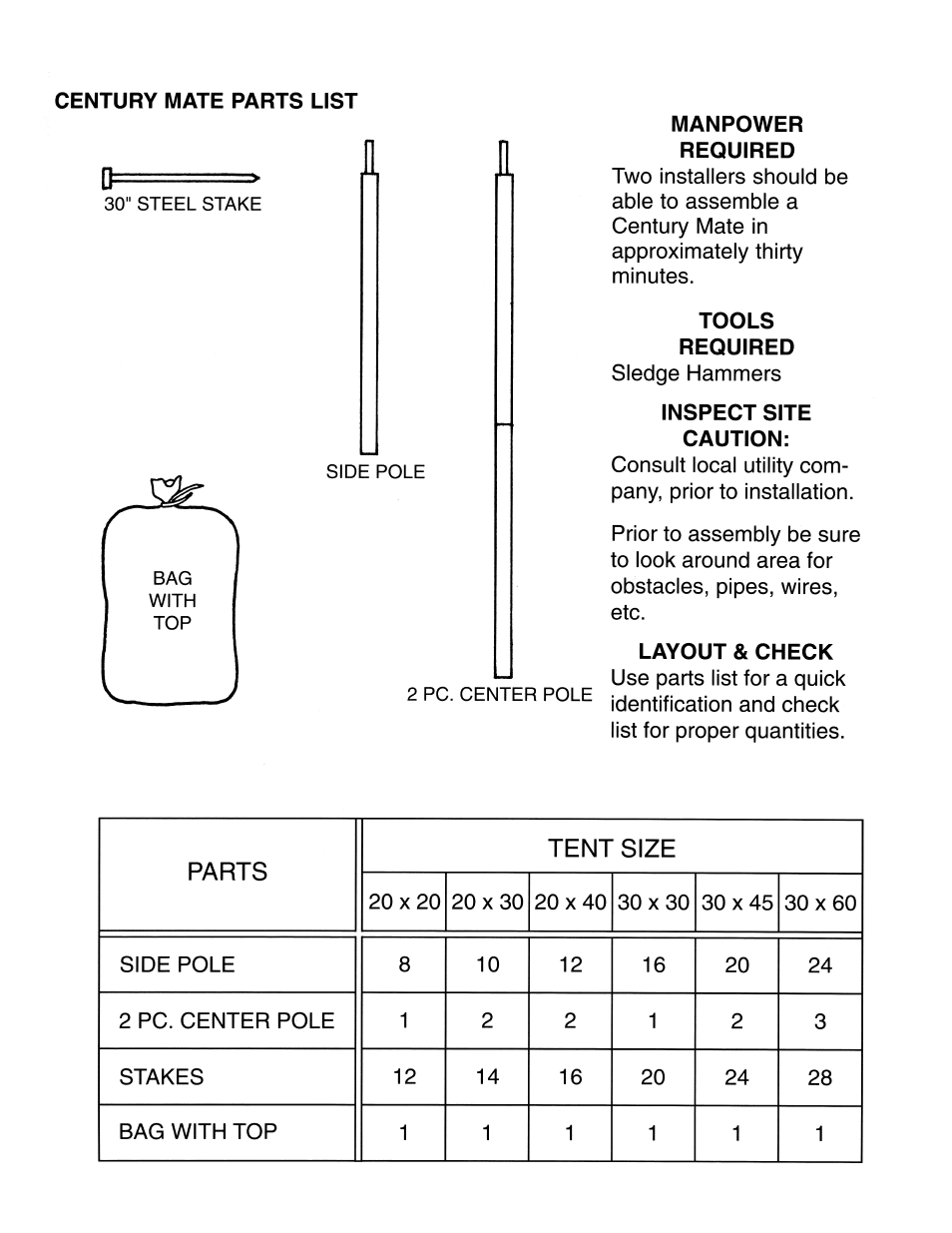 Anchor CENTURY MATE 20 & 30 WIDE User Manual | Page 2 / 5