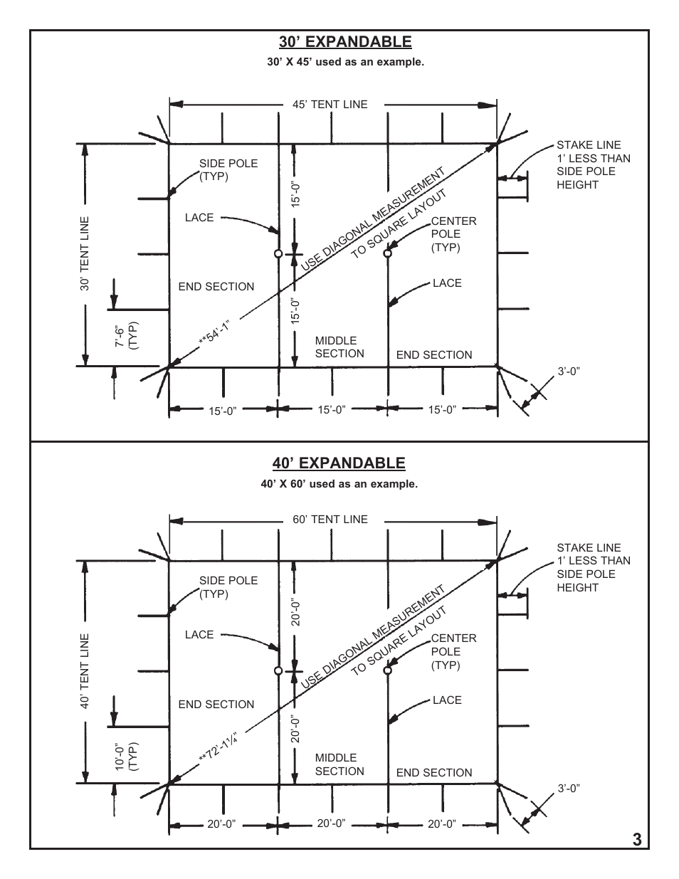 30’ expandable, 40’ expandable | Anchor CENTURY MATE 30 & 40" WIDE EXPANDABLE User Manual | Page 3 / 8