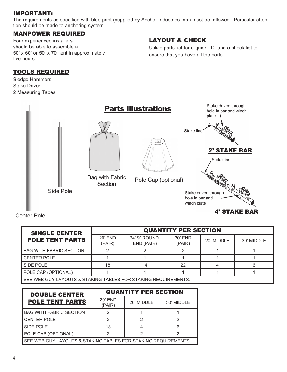 Parts illustrations | Anchor CENTURY 50 WIDE User Manual | Page 4 / 11