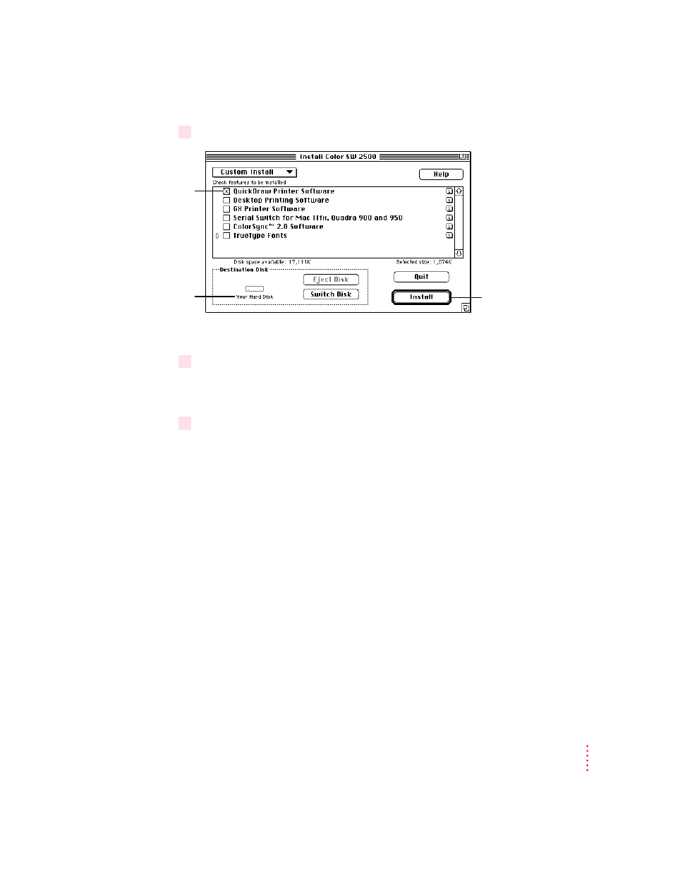 The computer crashes while attempting to print | Apple Color StyleWriter 2500 User Manual | Page 78 / 151