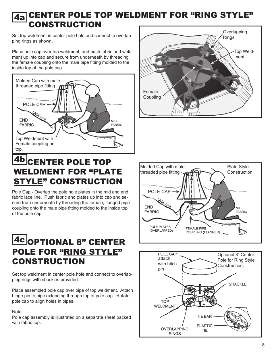 4a 4b 4c | Anchor CENTURY 100 WIDE, ONE-PIECE User Manual | Page 8 / 14