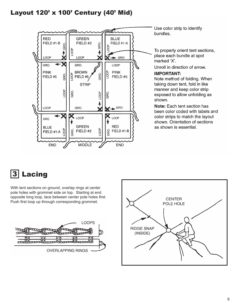 Lacing | Anchor CENTURY 100 & 120 WIDE User Manual | Page 9 / 15