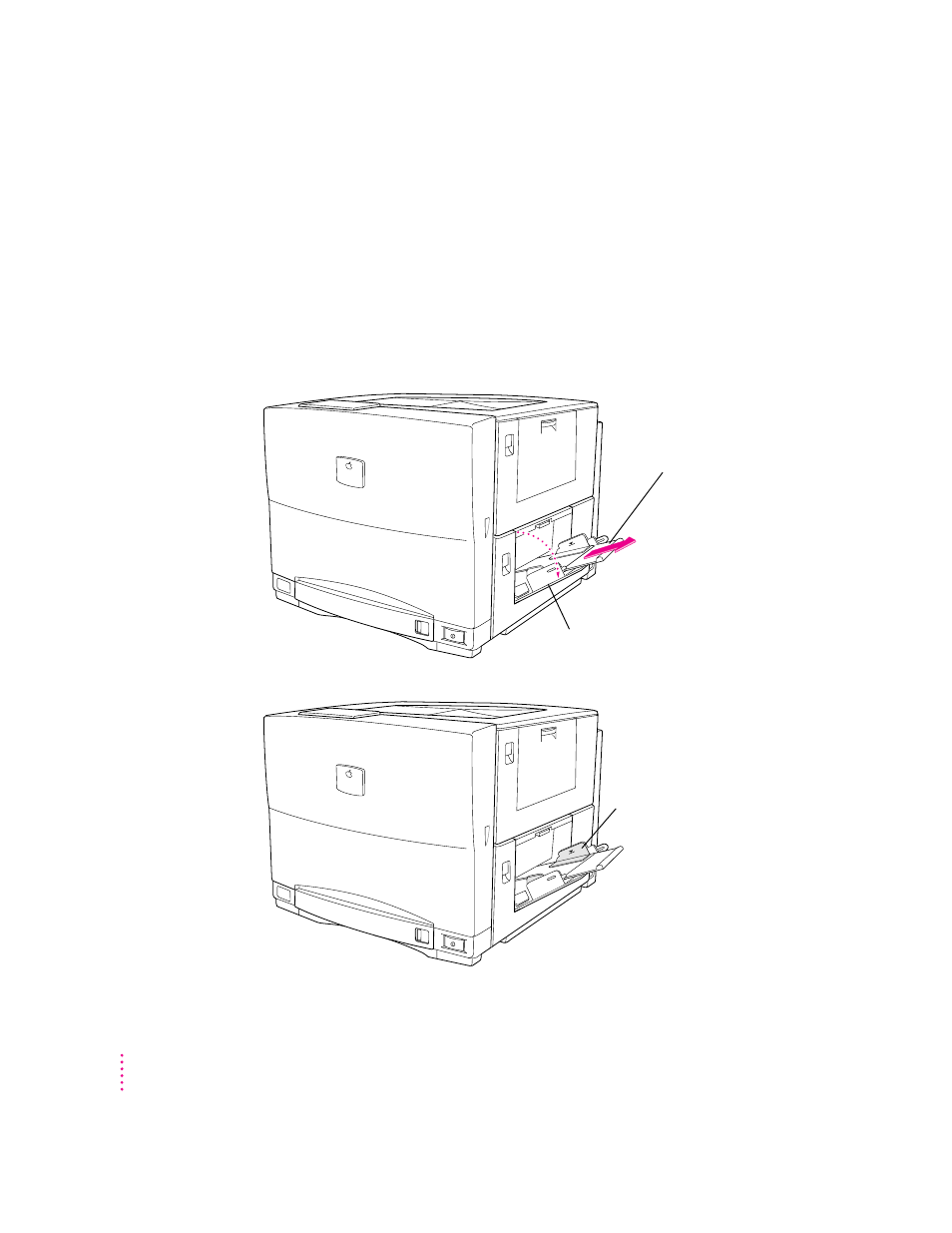 Using the multipurpose tray, Opening the multipurpose tray | Apple ColorLaserWriter 12/600PS User Manual | Page 230 / 377