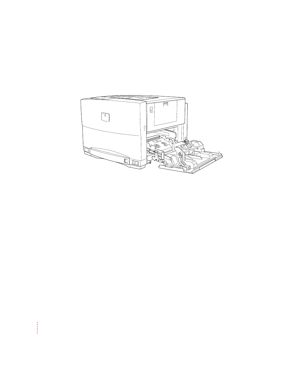 Cleaning the paper pickup area | Apple ColorLaserWriter 12/600PS User Manual | Page 249 / 377