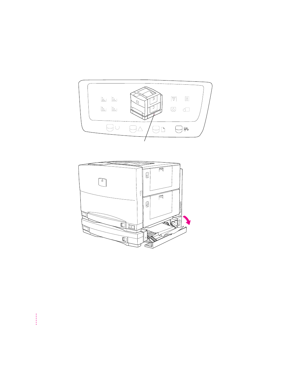 Clearing paper from the optional feeder | Apple ColorLaserWriter 12/600PS User Manual | Page 259 / 377