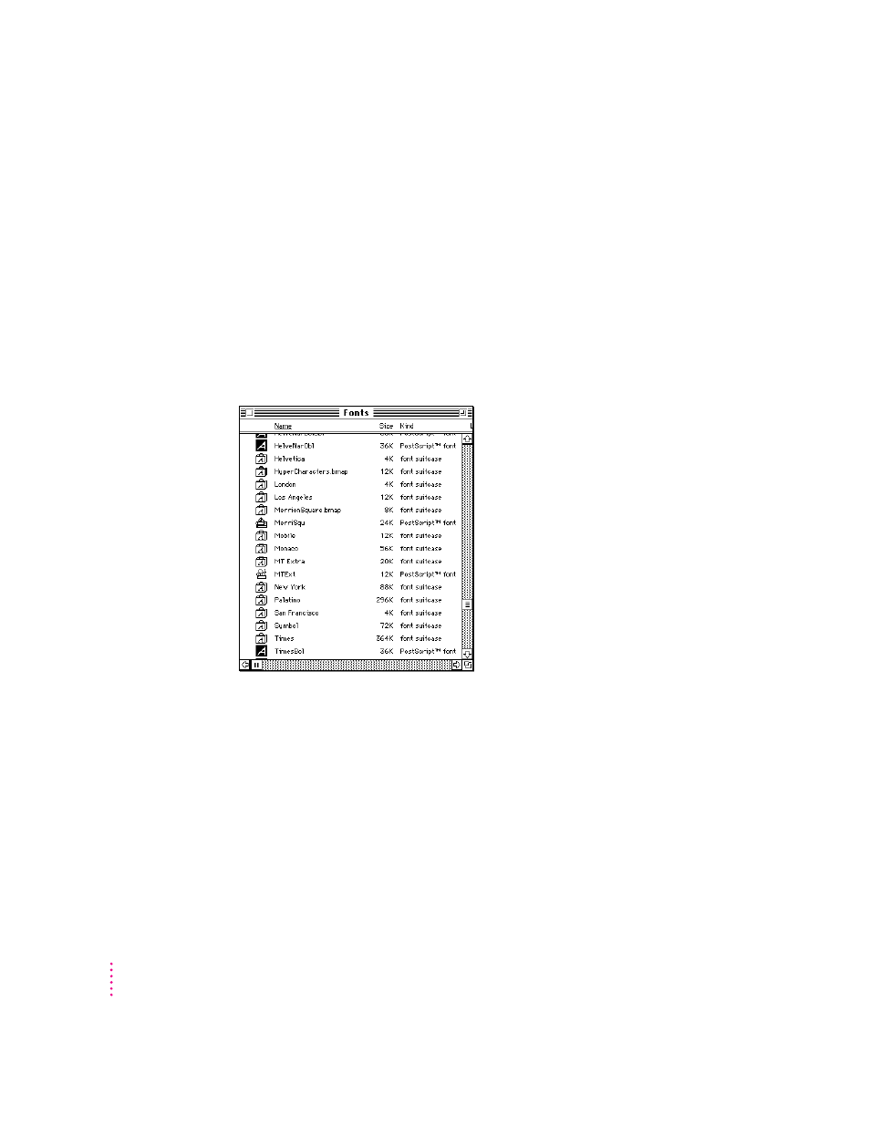 Where fonts are stored | Apple ColorLaserWriter 12/600PS User Manual | Page 306 / 377