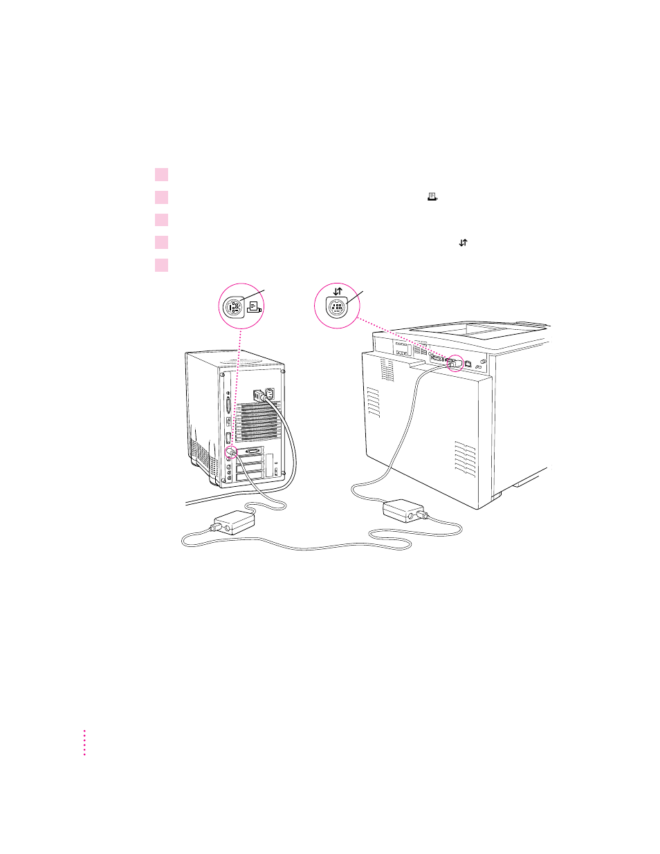 Connecting directly to a single macintosh | Apple ColorLaserWriter 12/600PS User Manual | Page 59 / 377