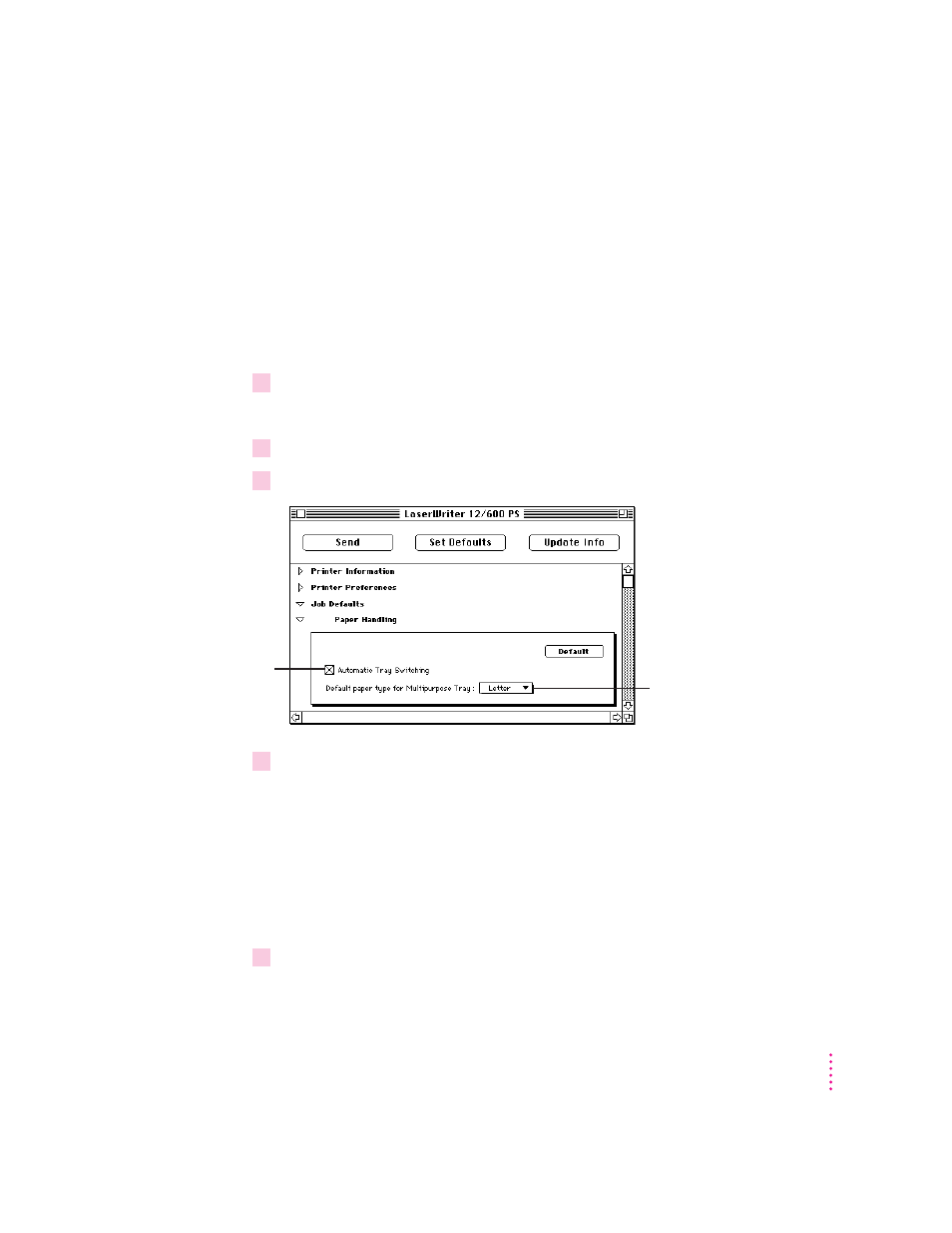 Setting paper-handling options | Apple ColorLaserWriter 12/600PS User Manual | Page 86 / 377