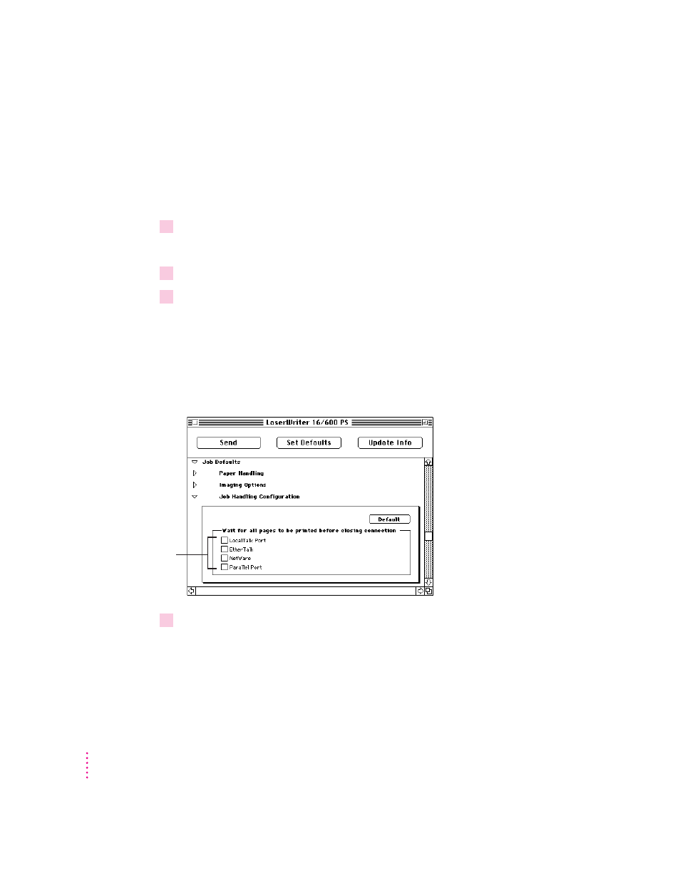 Setting up job handling | Apple ColorLaserWriter 12/600PS User Manual | Page 87 / 377