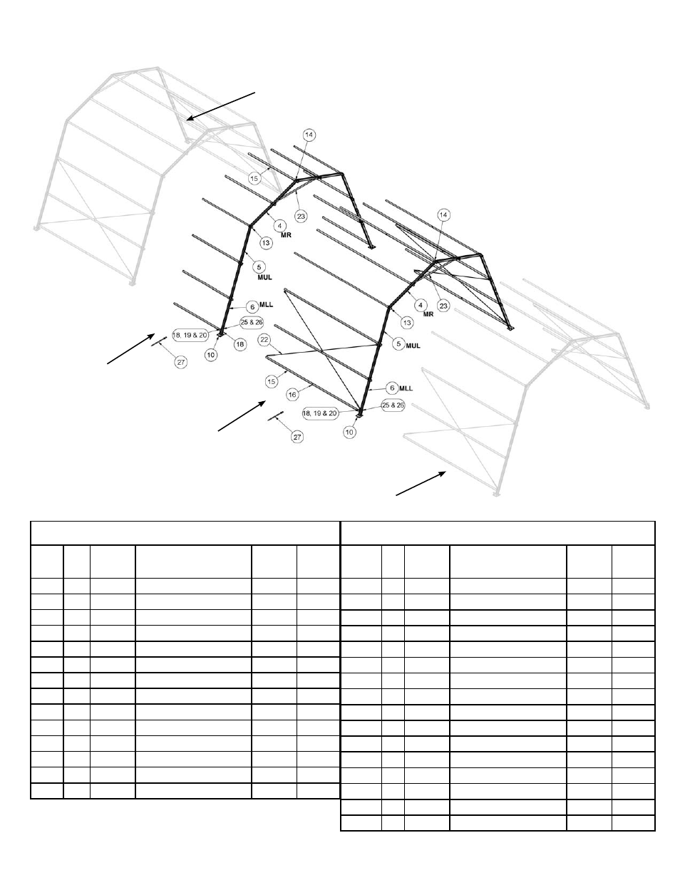 Vms frame extensions terminology, 8’ frame extension kit, 16’ frame extension | Anchor VEHICLE MAINTENANCE SHELTER User Manual | Page 3 / 16