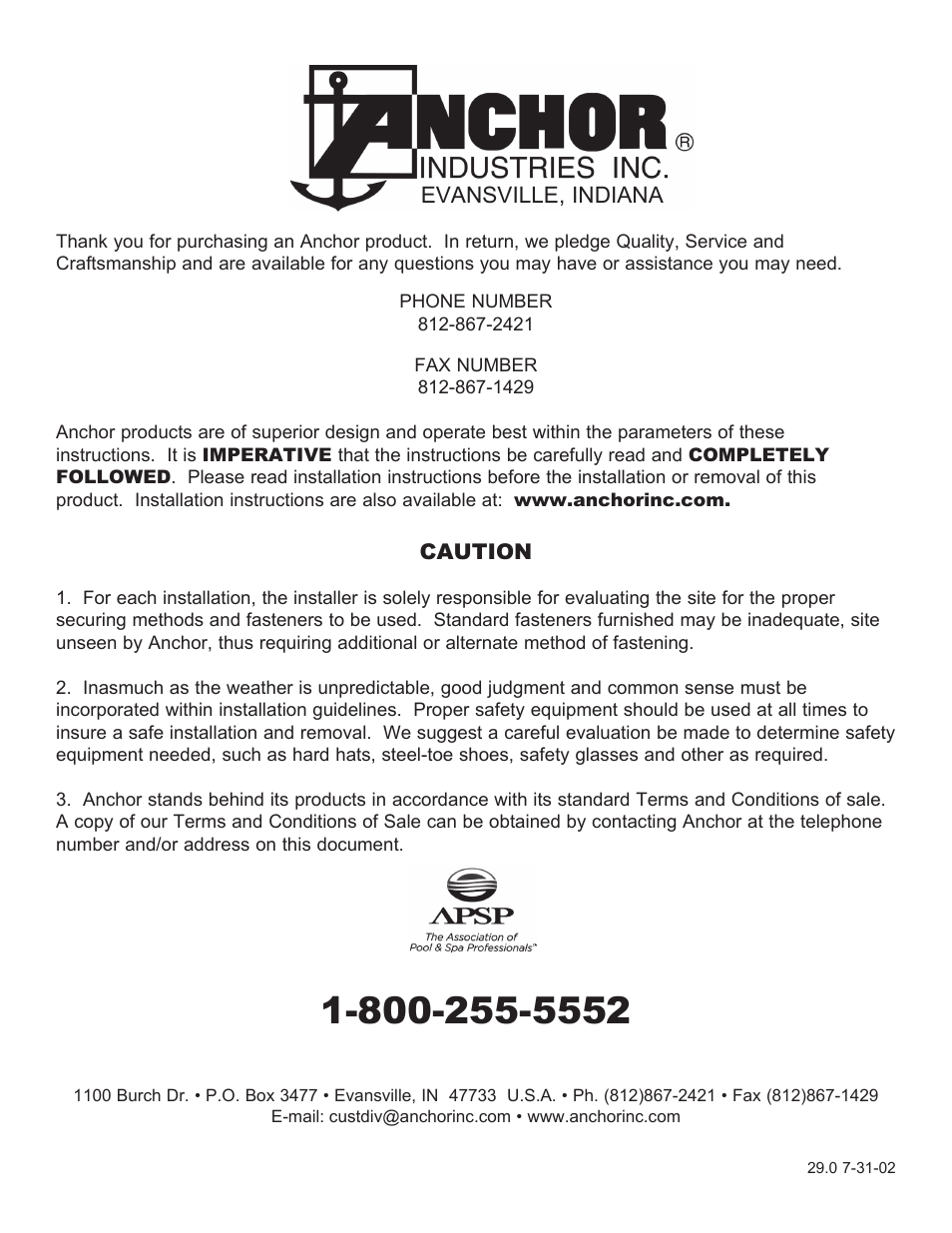 Anchor DEFENDER MESH POOL COVER User Manual | Page 16 / 16