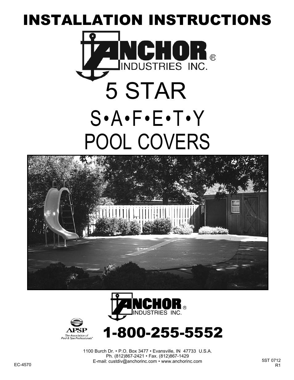 Anchor 5-STAR SOLID SAFETY POOL COVER User Manual | 12 pages