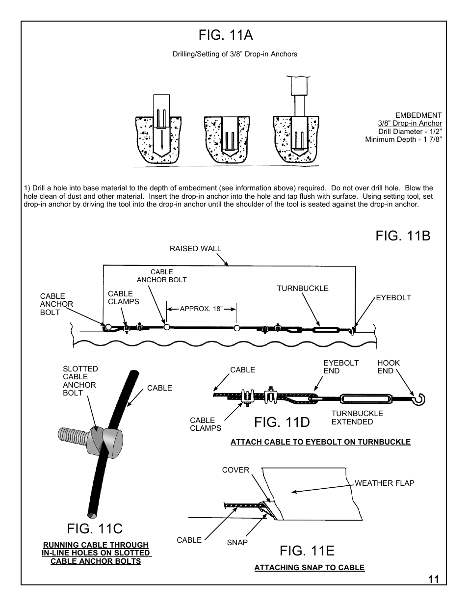 Fig. 11a, Fig. 11b | Anchor 5-STAR SOLID SAFETY POOL COVER User Manual | Page 11 / 12