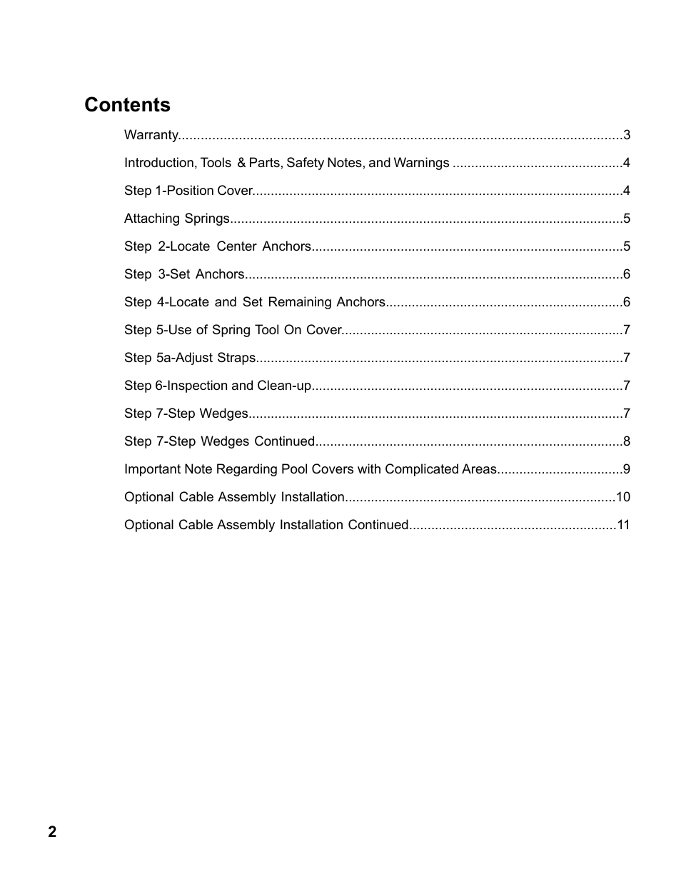 Anchor 5-STAR SOLID SAFETY POOL COVER User Manual | Page 2 / 12