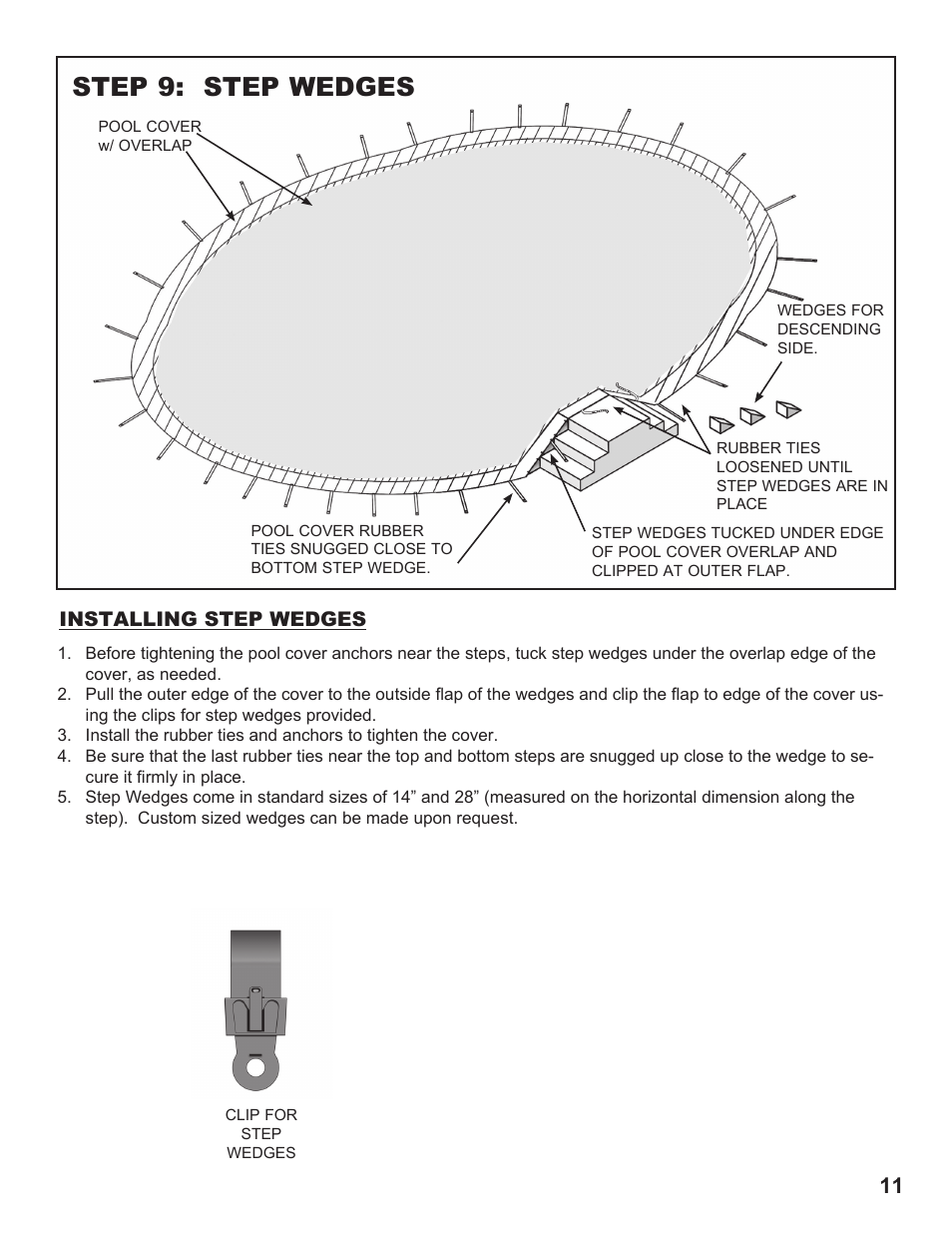 Step 9: step wedges | Anchor CLASSIC SOLID SAFETY POOL COVER User Manual | Page 11 / 16