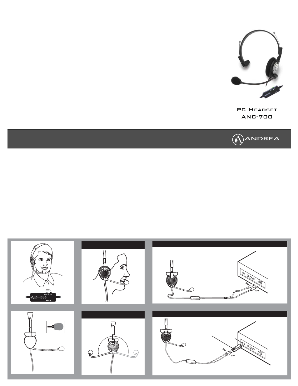 Andrea Electronics ANC-700 User Manual | 1 page