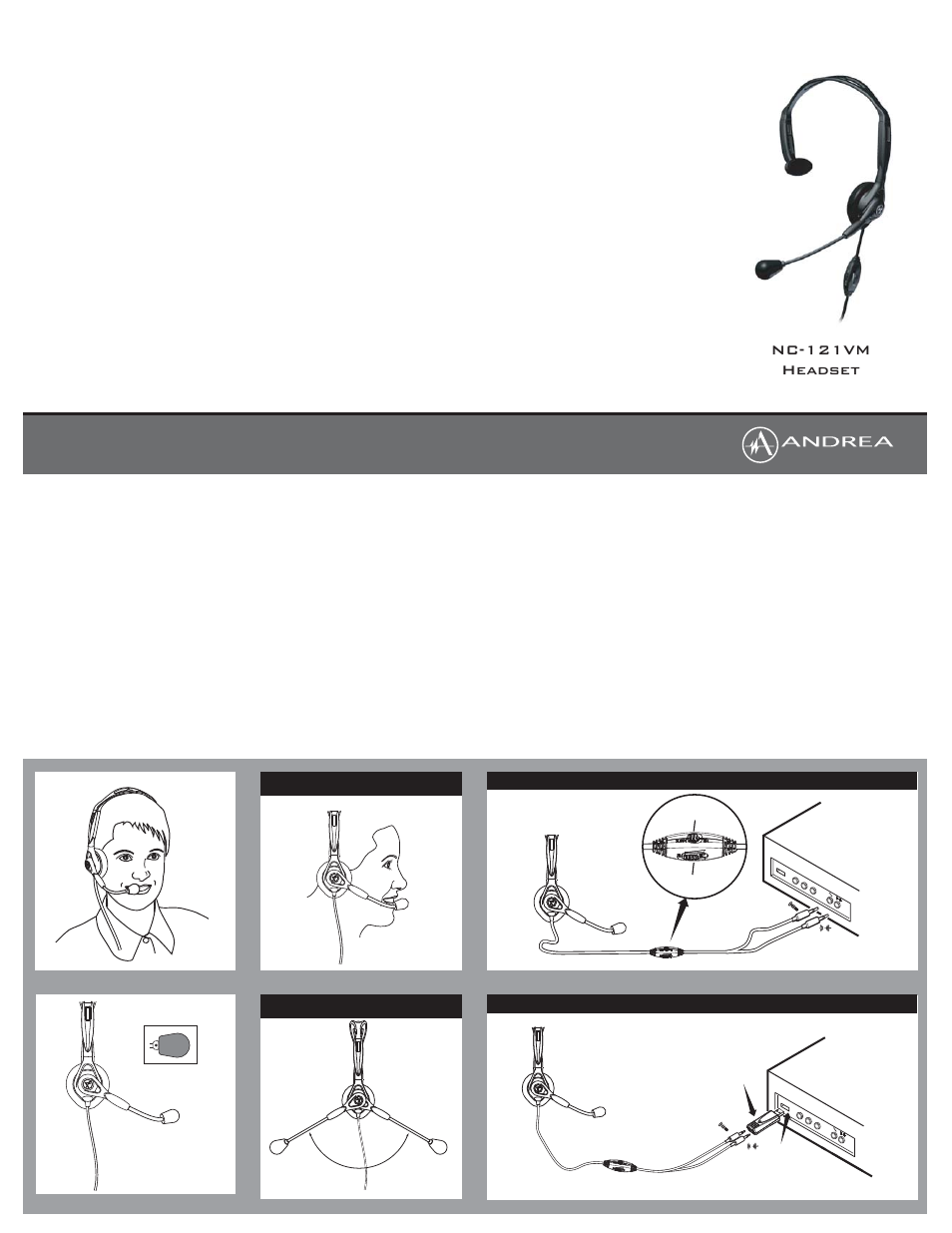 Andrea Electronics NC-121VM User Manual | 1 page