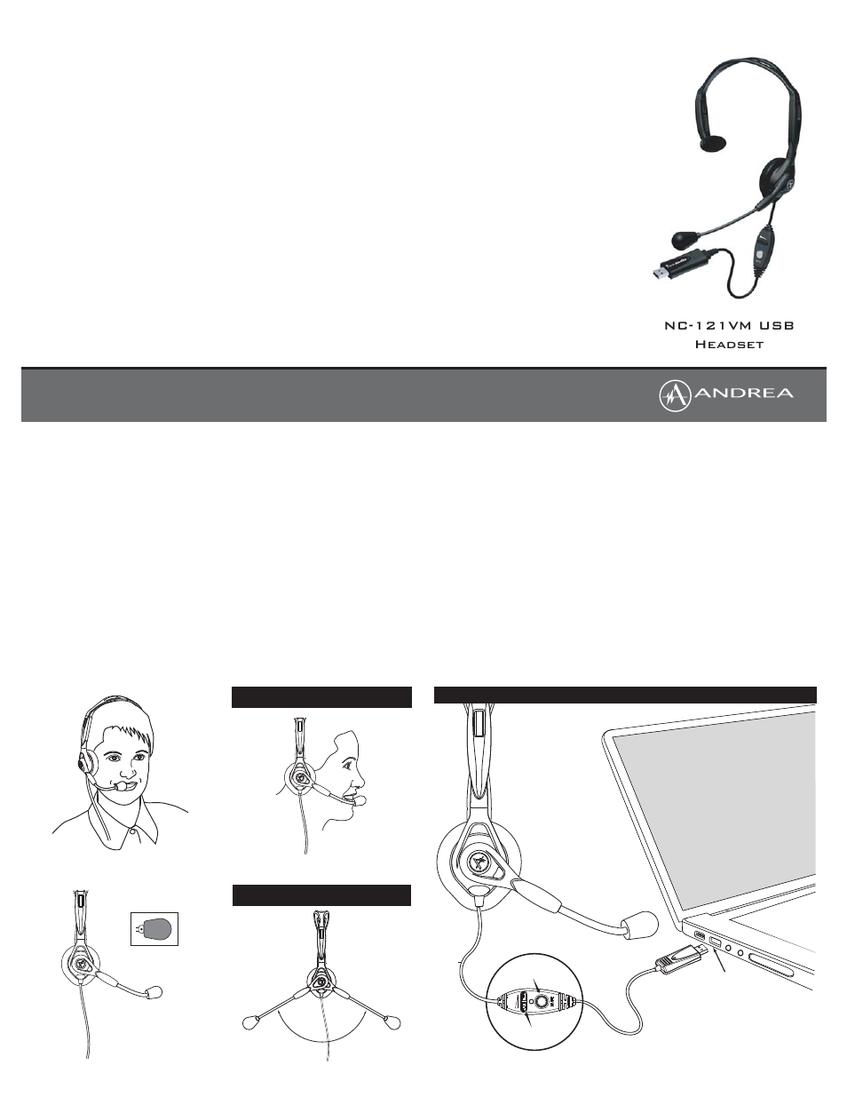 Andrea Electronics NC-121VM USB User Manual | 1 page