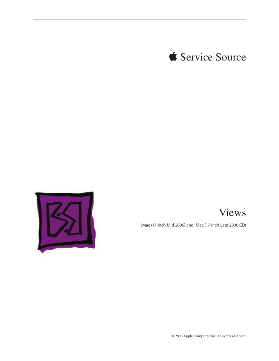 Views, Service source | Apple iMac (17-inch Mid 2006) User Manual | Page 155 / 160