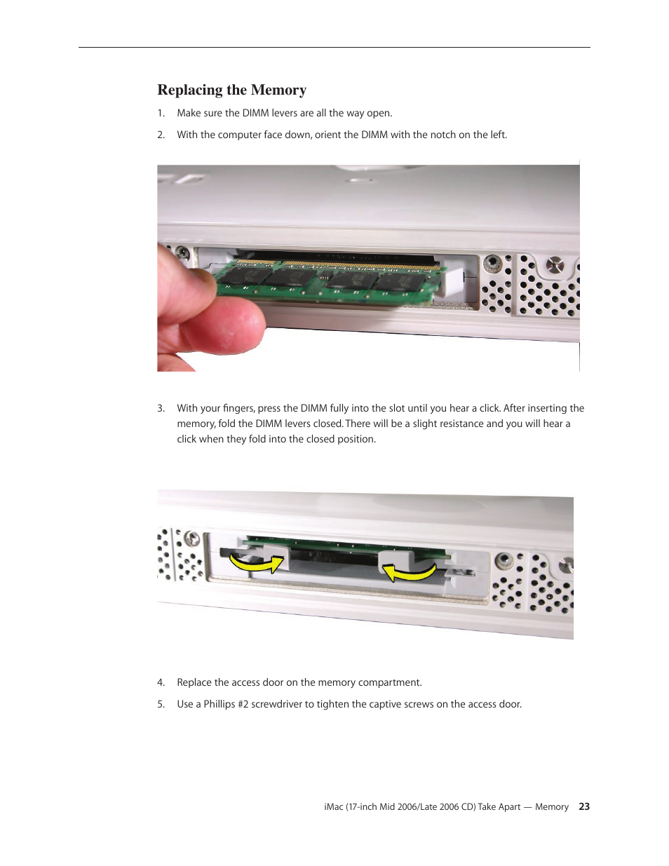 Apple iMac (17-inch Mid 2006) User Manual | Page 23 / 160