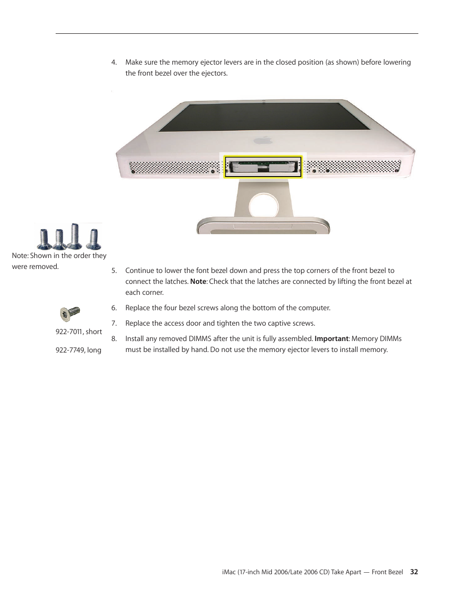 Apple iMac (17-inch Mid 2006) User Manual | Page 32 / 160