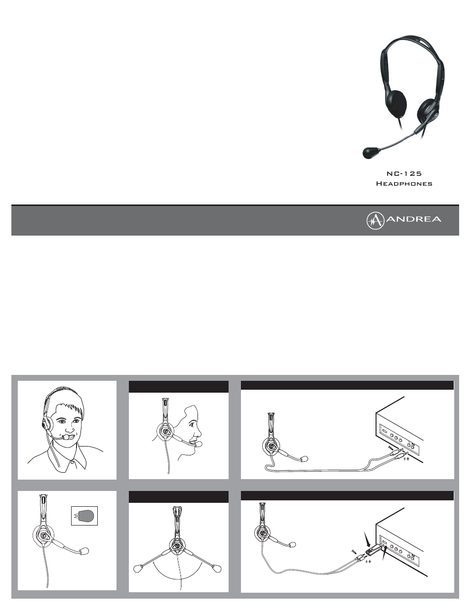 Andrea Electronics NC-125 User Manual | 1 page