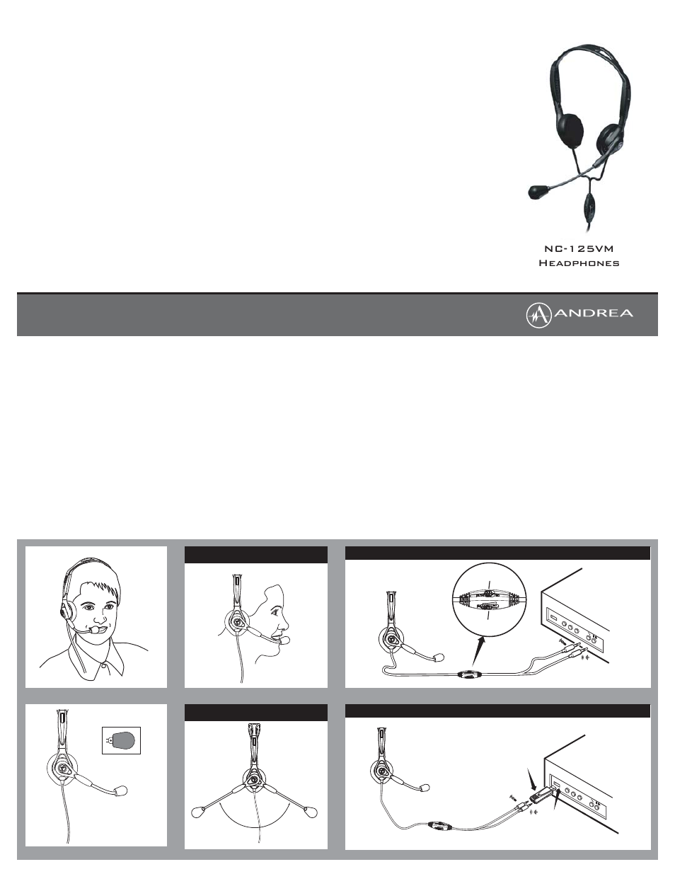 Andrea Electronics NC-125VM User Manual | 1 page