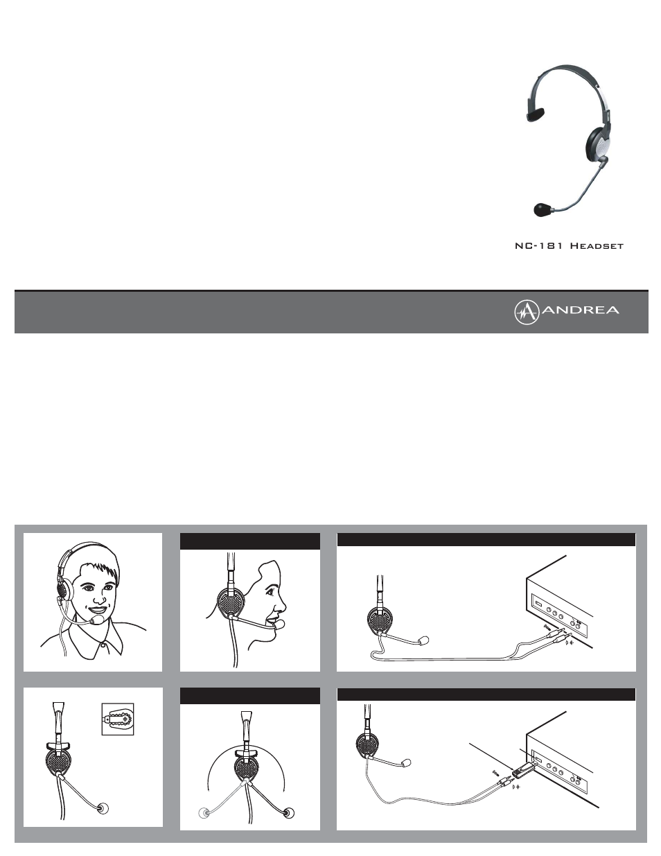 Andrea Electronics NC-181 User Manual | 1 page