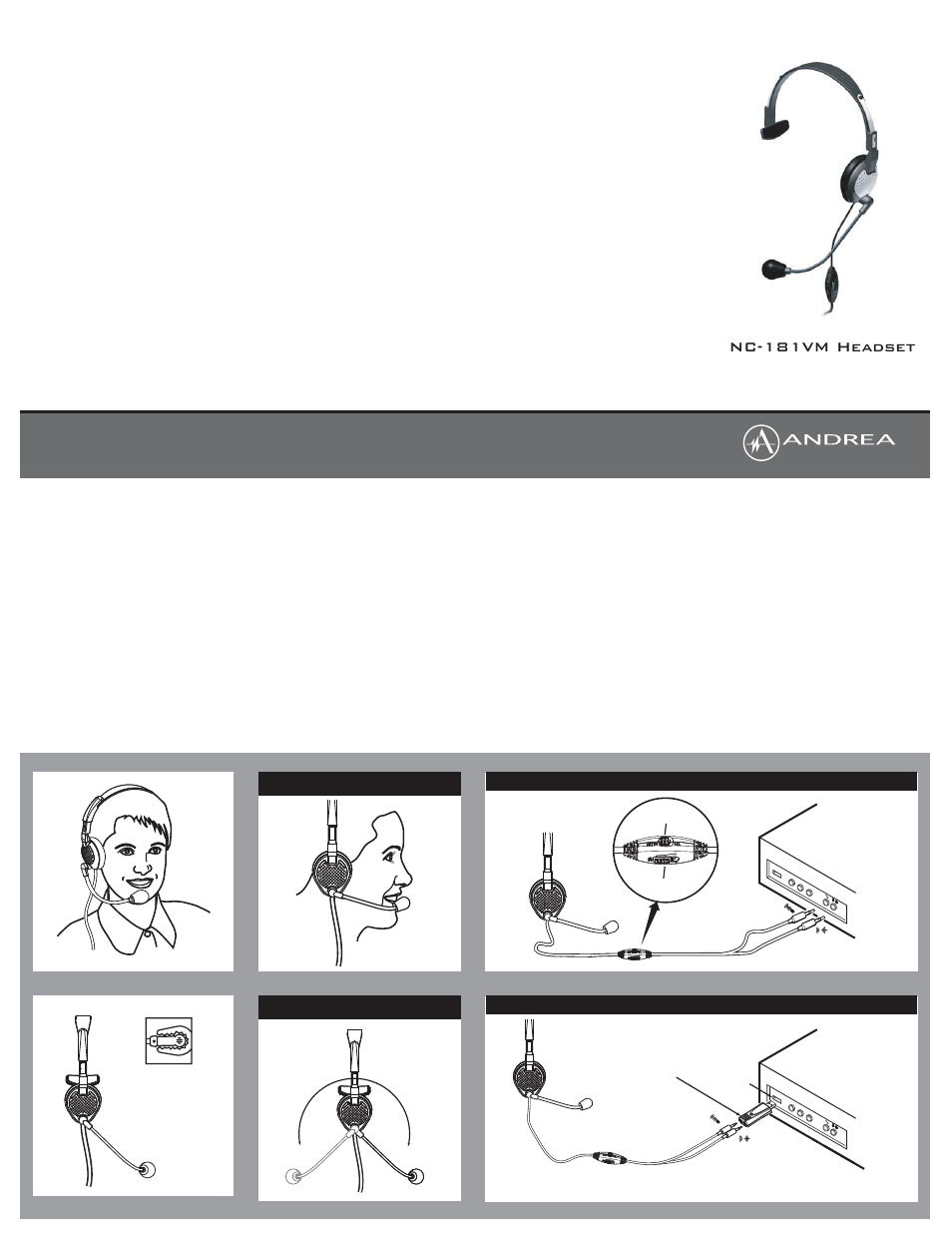 Andrea Electronics NC-181VM User Manual | 1 page
