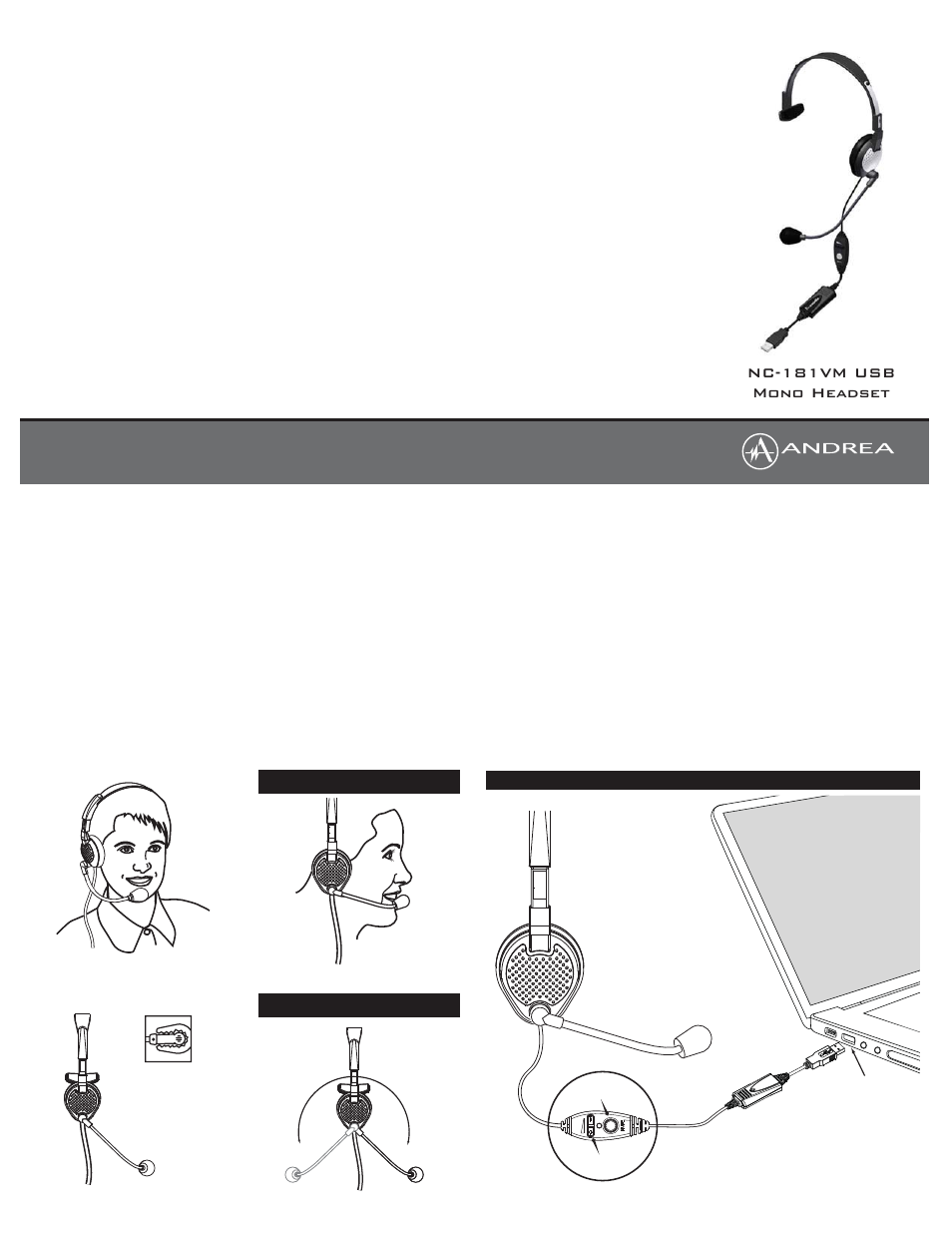 Andrea Electronics NC-181VM USB User Manual | 1 page