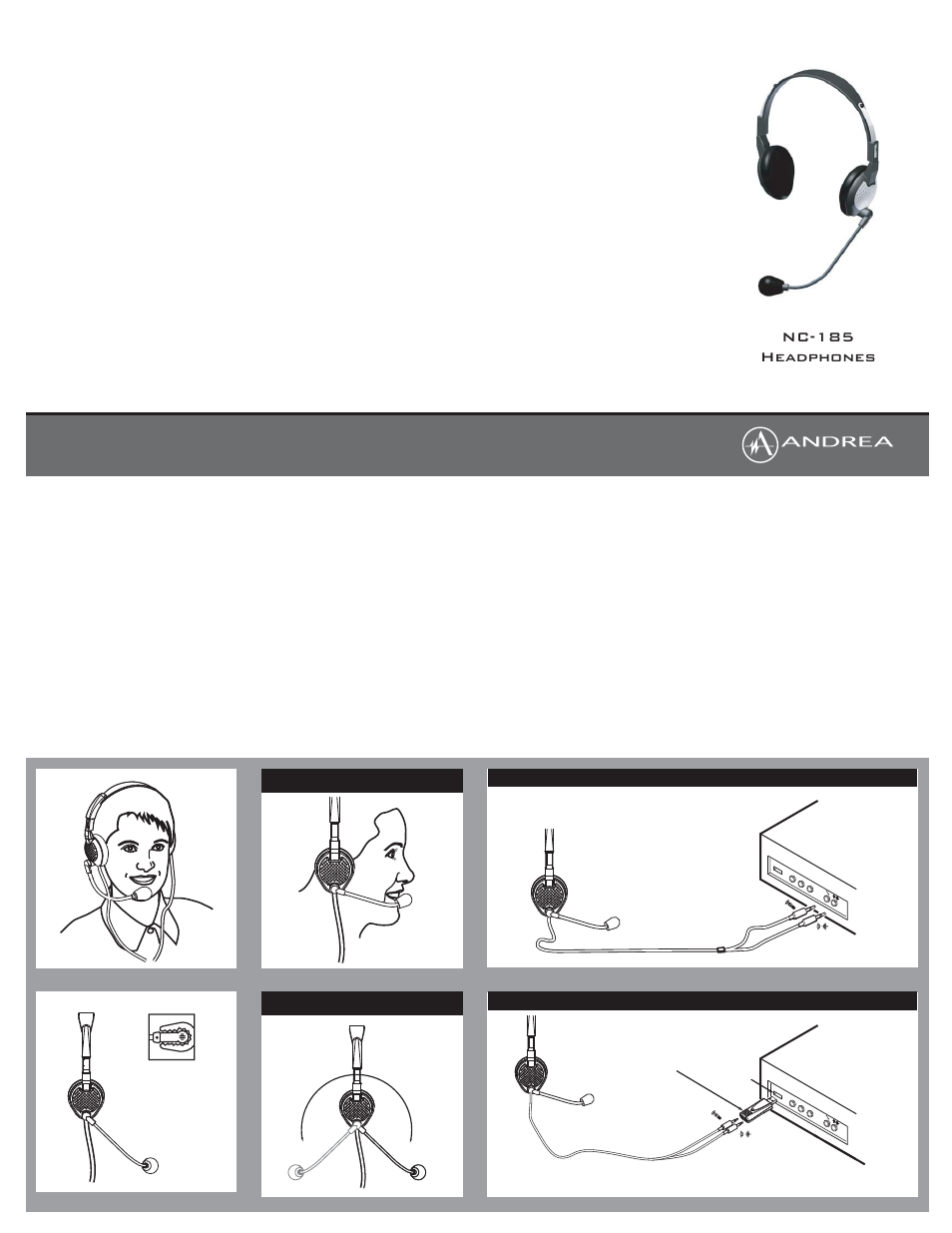 Andrea Electronics NC-185 User Manual | 1 page